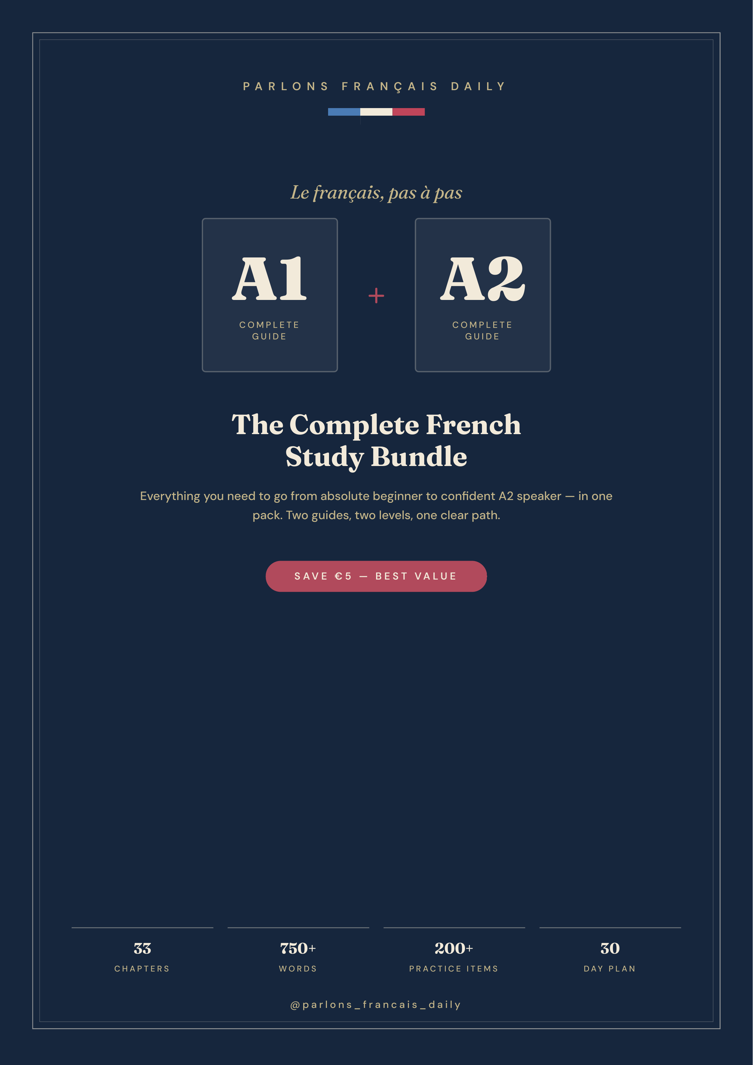 A1 and A2 Complete French Study Bundle cover