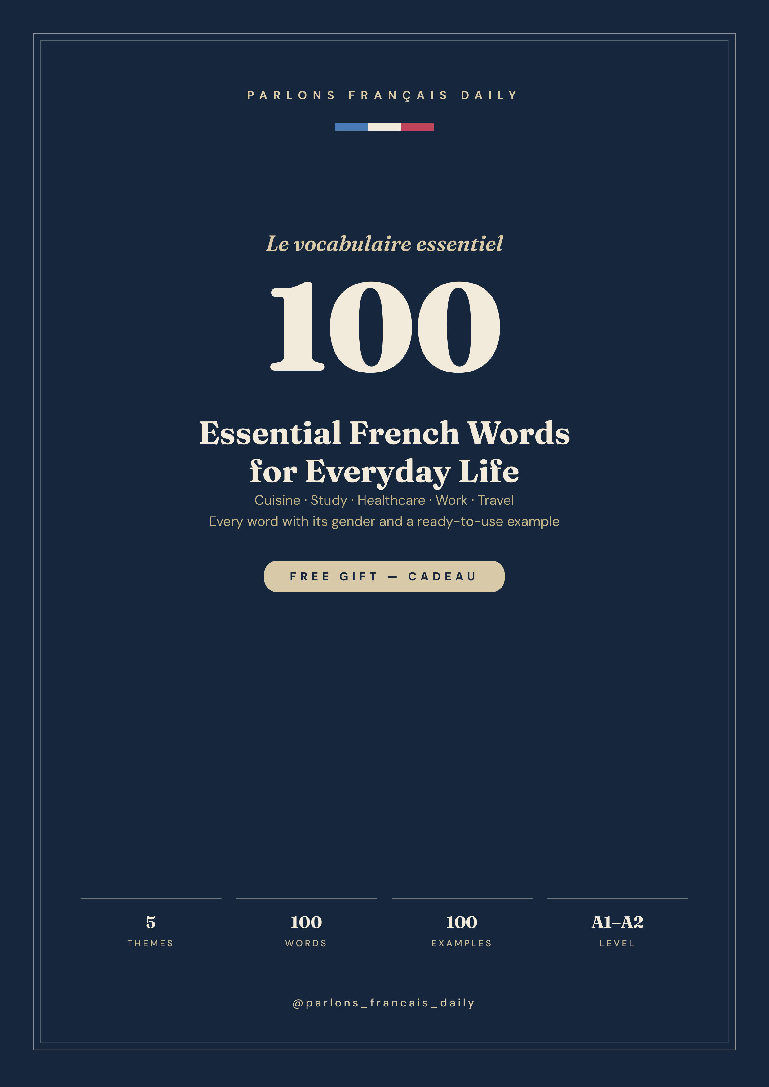 100 Essential French Words vocabulary guide cover